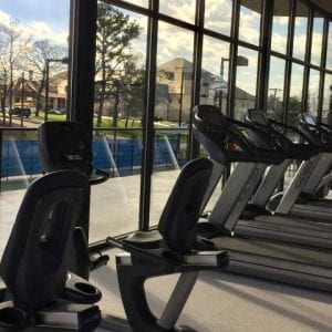A fitness center at a country club