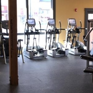 This image shows a fitness facility at a church.